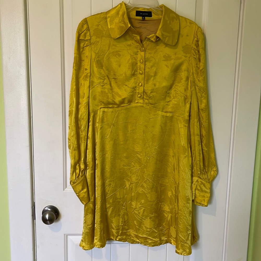 En Saison Long Sleeve Brocade Dress
